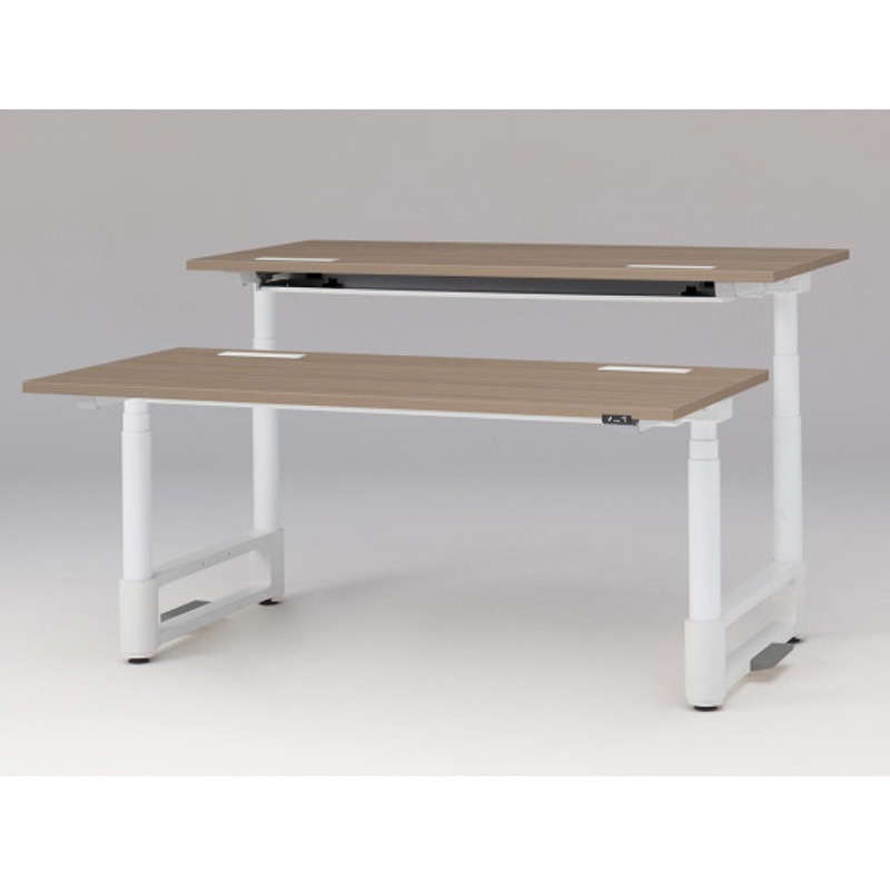 JZD-1616HA-AWM トイロツインデスク 平エッジ 昇降スイッチタイプ 塗装脚 W1600×D1600<配送時組立サービス付> 1台 イトーキ 【通販モノタロウ】