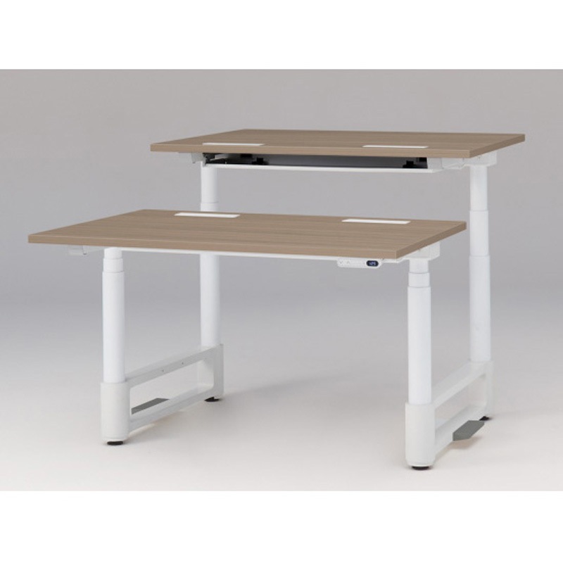 JZD-1216HB-AWM トイロツインデスク 平エッジ インジケータ―付昇降スイッチタイプ 塗装脚 W1200×D1600<配送時組立サービス付> 1台 イトーキ 【通販モノタロウ】