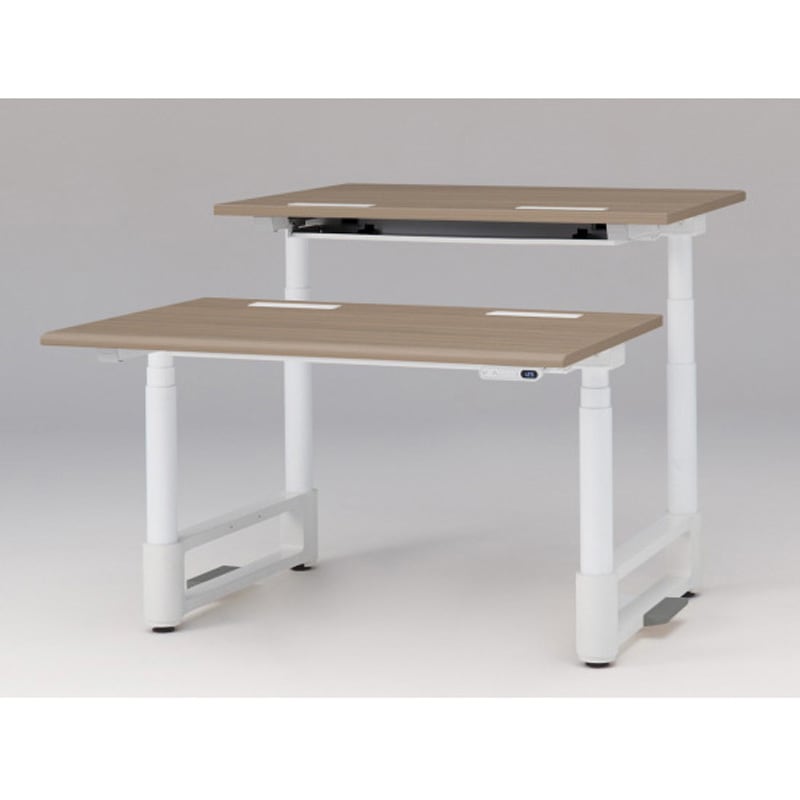 JZD-1216HB-CWM トイロツインデスク ラウンドエッジ インジケータ―付昇降スイッチタイプ 塗装脚 W1200×D1600<配送時組立サービス付> 1台 イトーキ 【通販モノタロウ】