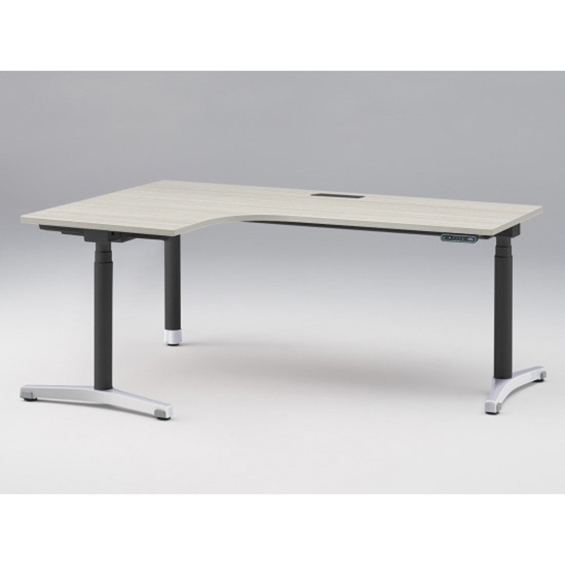 JZD-8277KLB-APH トイロ 90度オペレーションデスク インジケータ―付昇降スイッチタイプ アルミミラー脚 W1800×D1200<配送時組立サービス付> 1台 イトーキ 【通販モノタロウ】