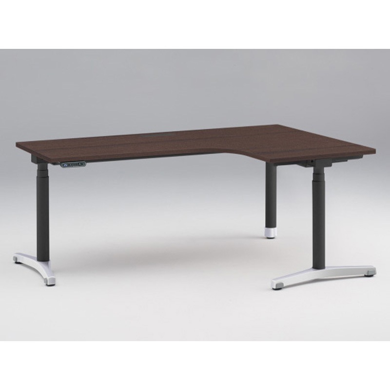 JZD-8277KRB-APY トイロ 90度オペレーションデスク インジケータ―付昇降スイッチタイプ アルミミラー脚 W1800×D1200<配送時組立サービス付> 1台 イトーキ 【通販モノタロウ】