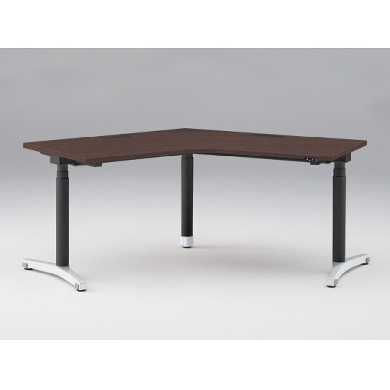 JZD-2277KA-APY トイロ 120度オペレーションデスク 昇降スイッチタイプ アルミミラー脚 W1200×D1200<配送時組立サービス付> 1台 イトーキ 【通販モノタロウ】