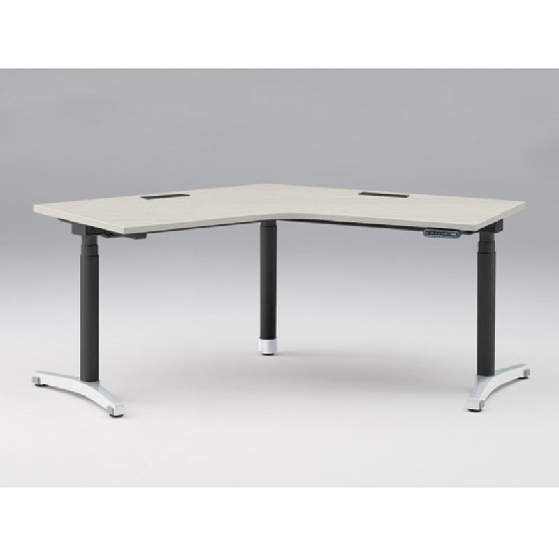 JZD-2277KB-APH トイロ 120度オペレーションデスク インジケータ―付昇降スイッチタイプ アルミミラー脚 W1200×D1200<配送時組立サービス付> 1台 イトーキ 【通販モノタロウ】