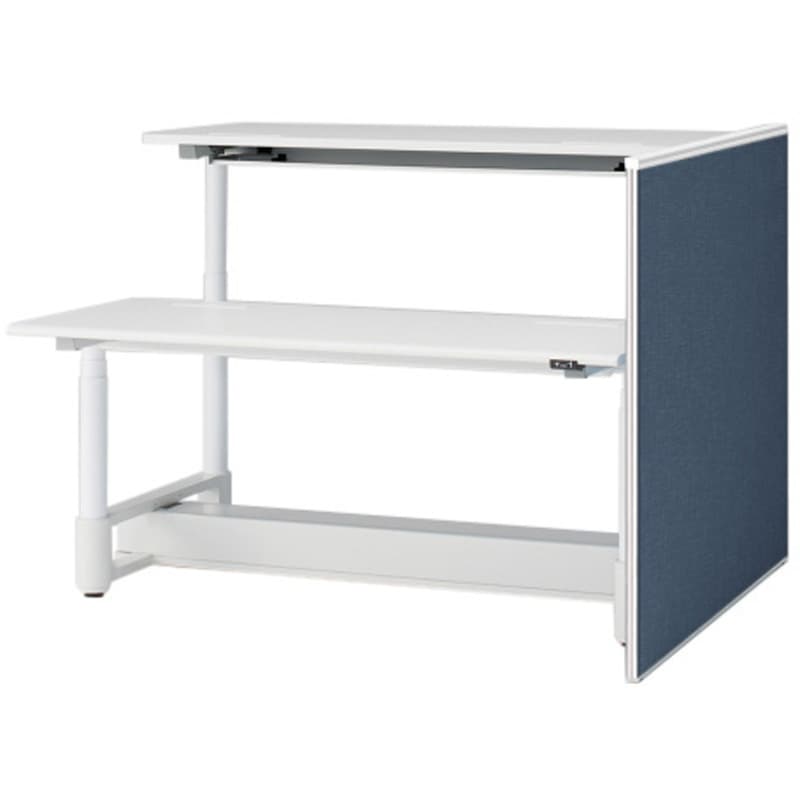 JZ-1411XKRNW9B5 トイロツインデスクD1400用 エンドロングパネル H1170 布地FR<配送時組立サービス付> イトーキ ホワイト 奥行32mm  JZ-1411XKRNW9B5