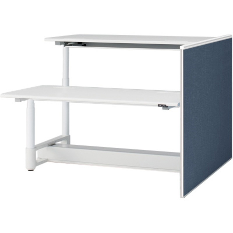 JZ-1611XKRNW9B5 トイロツインデスクD1600用 エンドロングパネル H1170 布地FR<配送時組立サービス付> イトーキ ホワイト 奥行32mm  JZ-1611XKRNW9B5