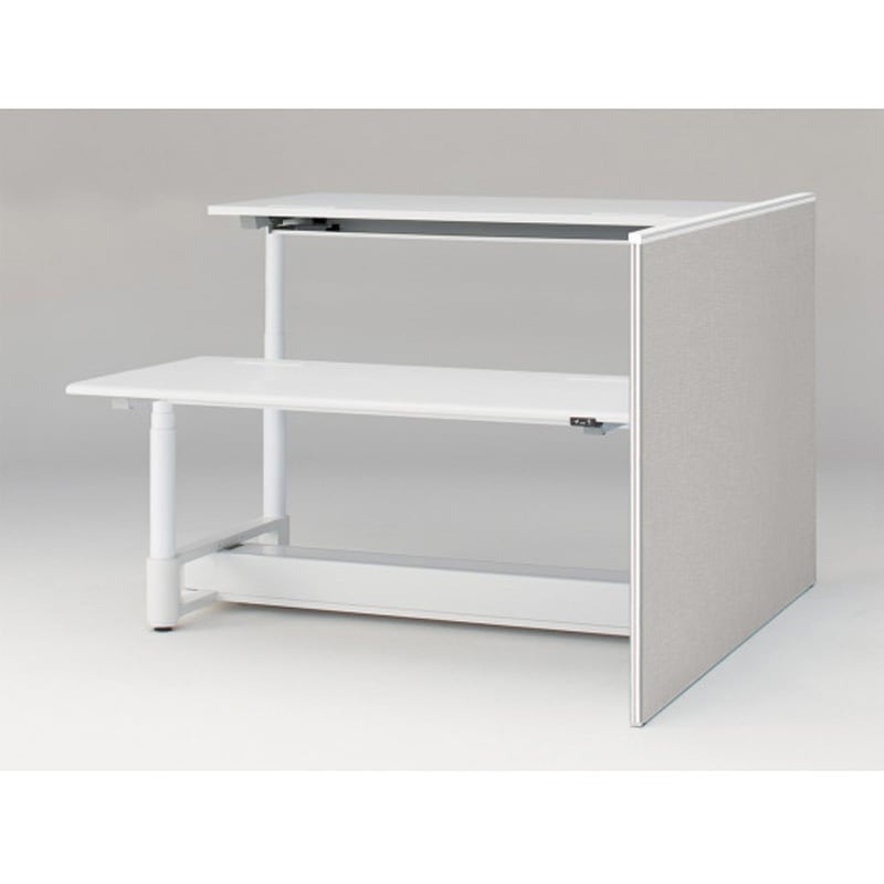 JZ-1811XKRNW9C6 トイロツインデスクD1800用 エンドロングパネル H1170 布地FR<配送時組立サービス付> イトーキ ホワイト 奥行32mm  JZ-1811XKRNW9C6