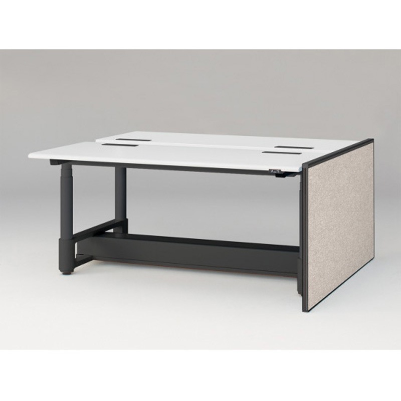 JZ-1407XKYNT1H9 トイロツインデスクD1400用 エンドロングパネル H720 不織布FY<配送時組立サービス付> イトーキ ホワイト 奥行32mm  JZ-1407XKYNT1H9