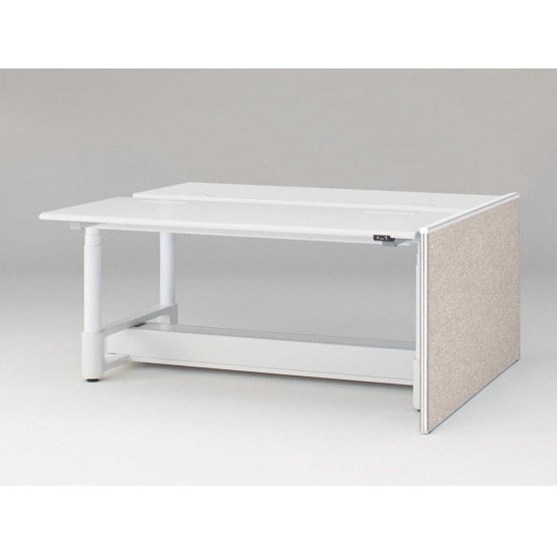 JZ-1407XKYNW9H9 トイロツインデスクD1400用 エンドロングパネル H720 不織布FY<配送時組立サービス付> イトーキ ホワイト 奥行32mm  JZ-1407XKYNW9H9