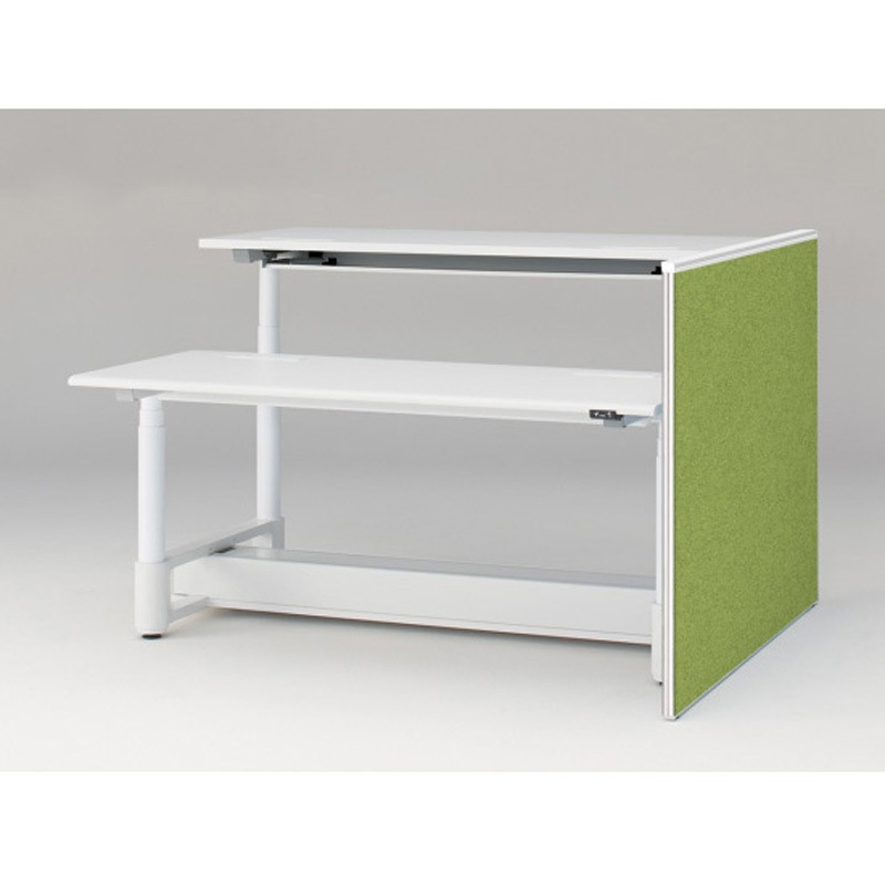 JZ-1410XKYNW9Q4 トイロツインデスクD1400用 エンドロングパネル H1040 不織布FY<配送時組立サービス付> イトーキ ホワイト 奥行32mm  JZ-1410XKYNW9Q4