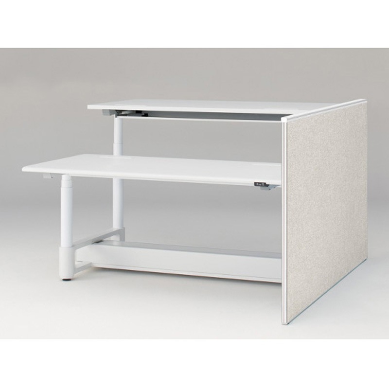 JZ-1810XKYNW9C7 トイロツインデスクD1800用 エンドロングパネル H1040 不織布FY<配送時組立サービス付> イトーキ ホワイト 奥行32mm  JZ-1810XKYNW9C7