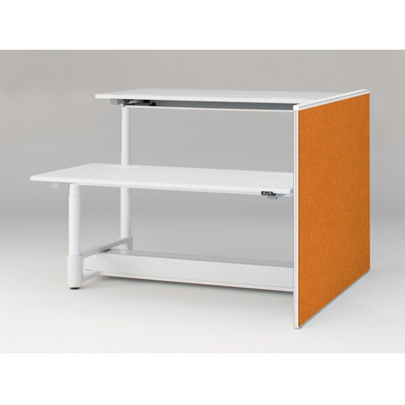 JZ-1611XKYNW9D3 トイロツインデスクD1600用 エンドロングパネル H1170 不織布FY<配送時組立サービス付> イトーキ ホワイト 奥行32mm  JZ-1611XKYNW9D3