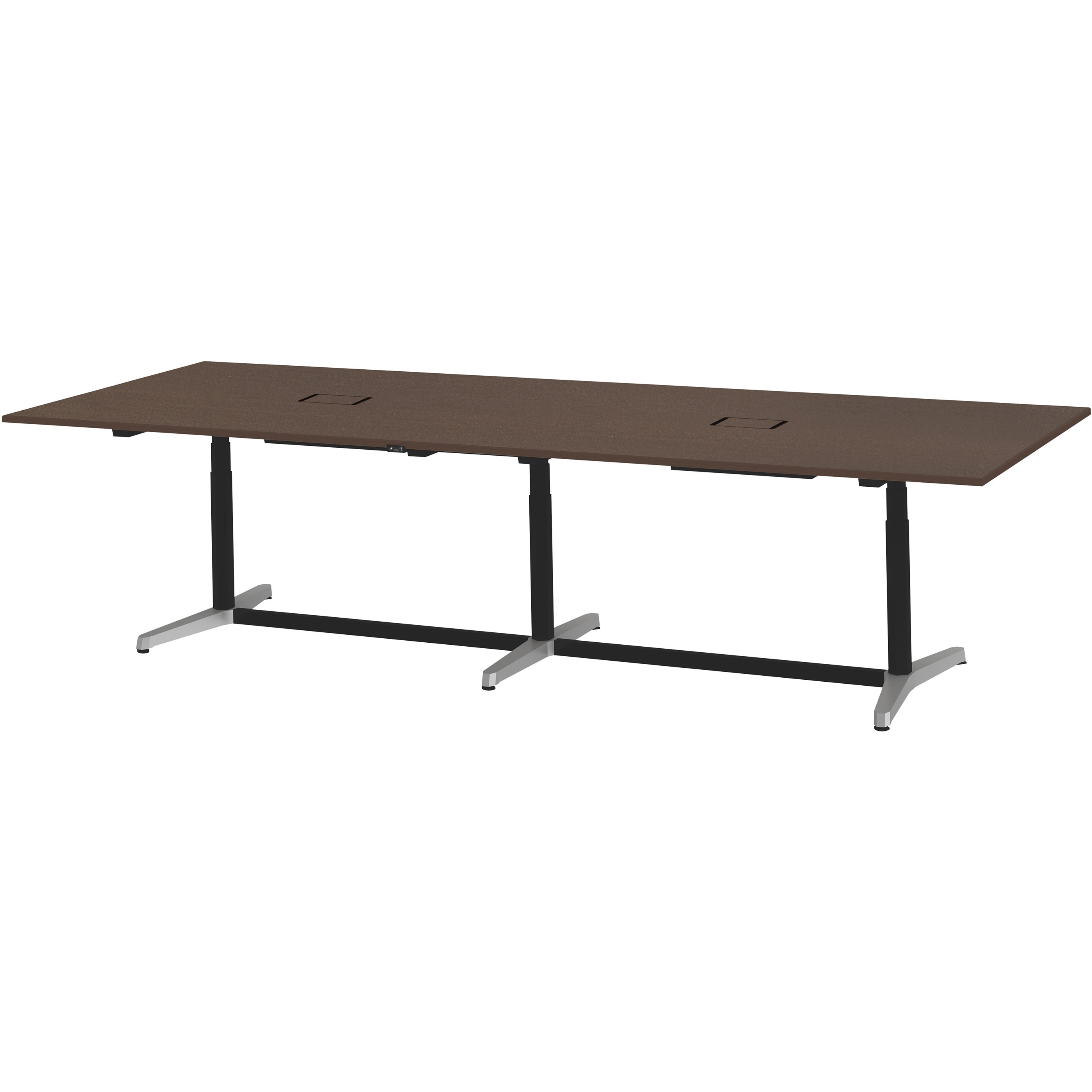 JZT-3612WA1-APY トイロ 大型テーブル 配線カバー付 昇降スイッチタイプ アルミミラー脚 W3600×D1200<配送時組立サービス付> 1台 イトーキ 【通販モノタロウ】