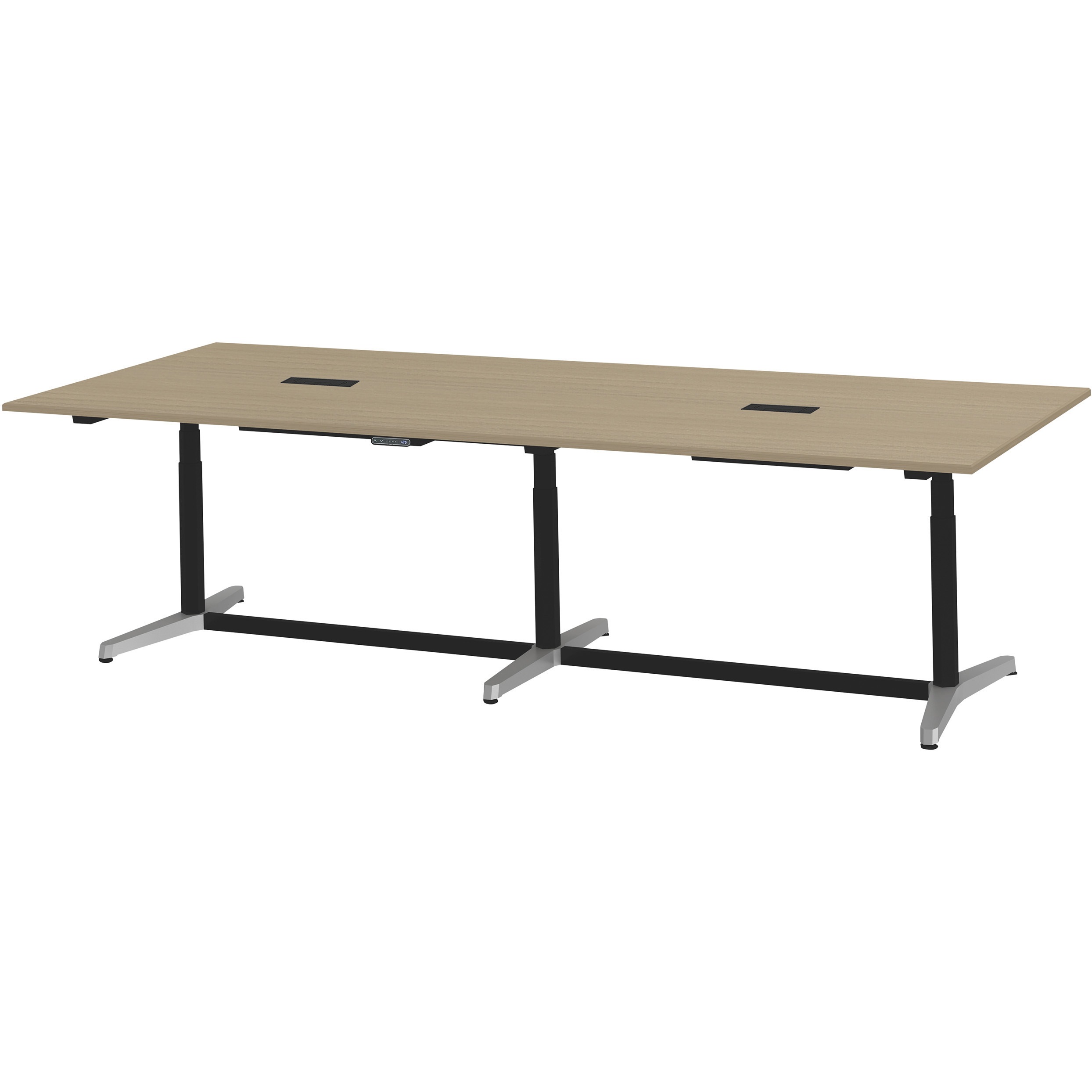 JZT-3212HB-APM トイロ 大型テーブル 配線キャップ付 インジケータ―付昇降スイッチタイプ アルミミラー脚 W3200×D1200<配送時組立サービス付> 1台 イトーキ 【通販モノタロウ】