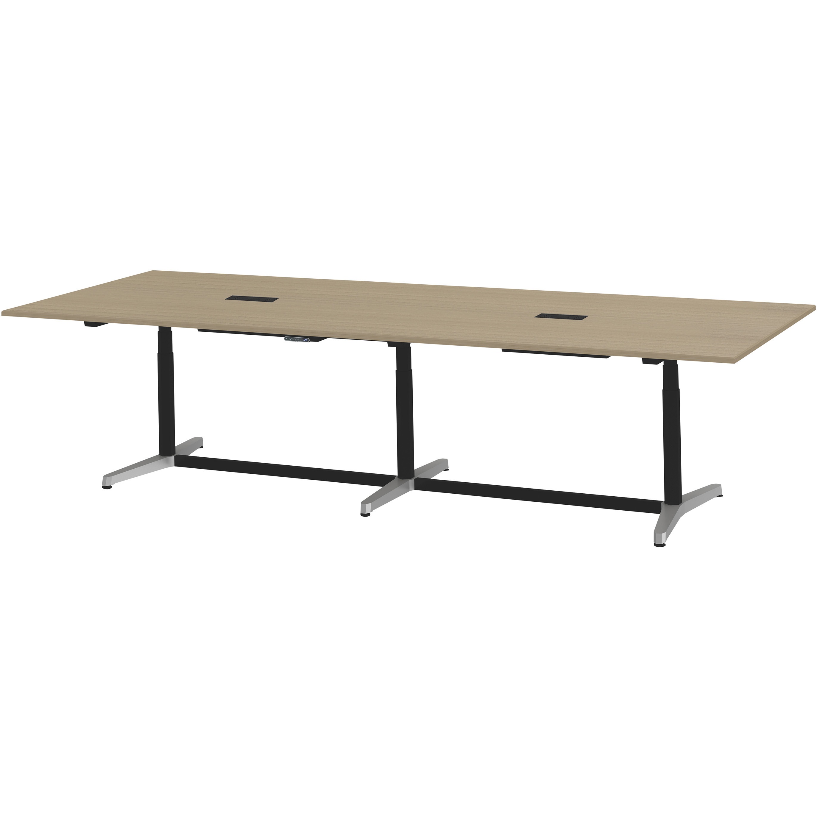 JZT-3612HB-APM トイロ 大型テーブル 配線キャップ付 インジケータ―付昇降スイッチタイプ アルミミラー脚 W3600×D1200<配送時組立サービス付> 1台 イトーキ 【通販モノタロウ】