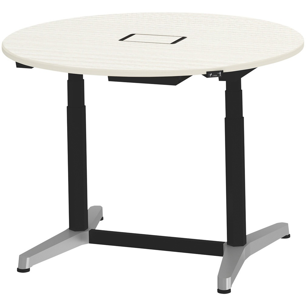 JZT-12CWA1-APH トイロ 円型テーブル 配線カバー付 昇降スイッチタイプ アルミミラー脚 Φ1200<配送時組立サービス付> 1台 イトーキ 【通販モノタロウ】