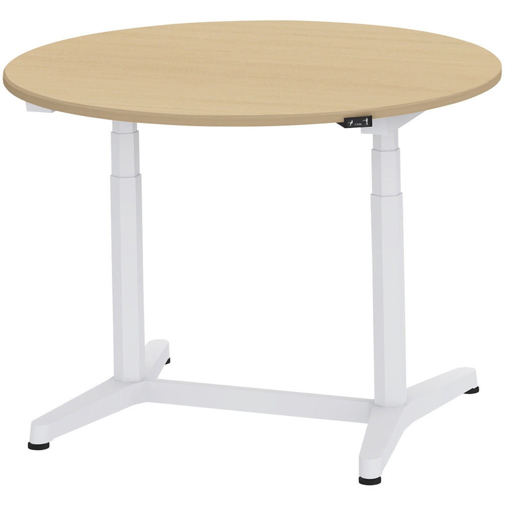 JZT-12CNA-AWX トイロ 円型テーブル 昇降スイッチタイプ 塗装脚 Φ1200<配送時組立サービス付> イトーキ ホワイト 高さ720mm  JZT-12CNA-AWX