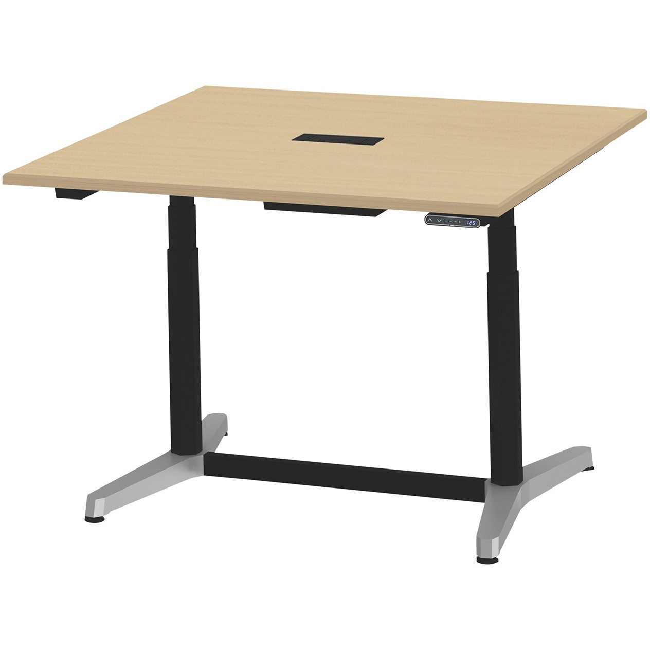 JZT-1212HB-APX トイロ 正方形テーブル 配線キャプ付 インジケータ―付昇降スイッチタイプ アルミミラー脚 W1200<配送時組立サービス付> 1台 イトーキ 【通販モノタロウ】 214,900円