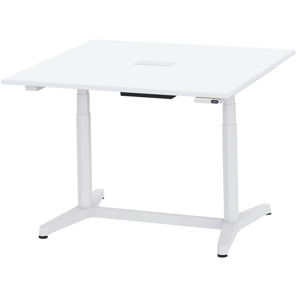 JZT-1212HB-AWL トイロ 正方形テーブル 配線キャプ付 インジケータ―付昇降スイッチタイプ 塗装脚 W1200<配送時組立サービス付> 1台 イトーキ 【通販モノタロウ】