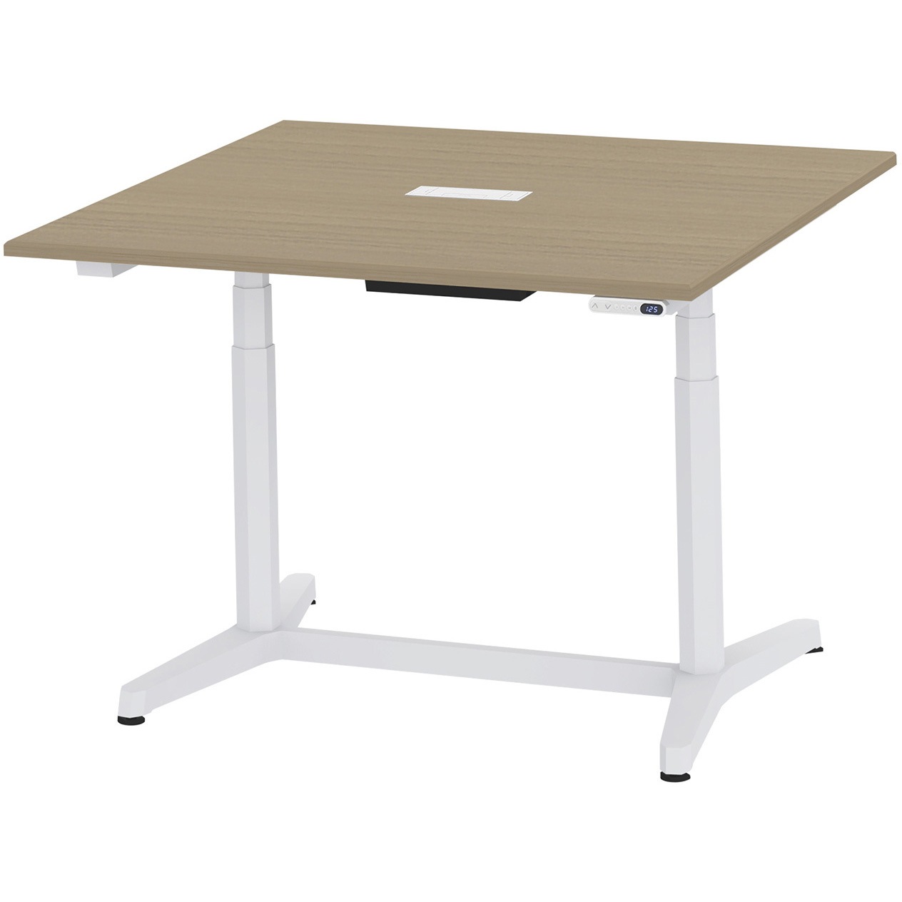 JZT-1212HB-AWM トイロ 正方形テーブル 配線キャプ付 インジケータ―付昇降スイッチタイプ 塗装脚 W1200<配送時組立サービス付> 1台 イトーキ 【通販モノタロウ】