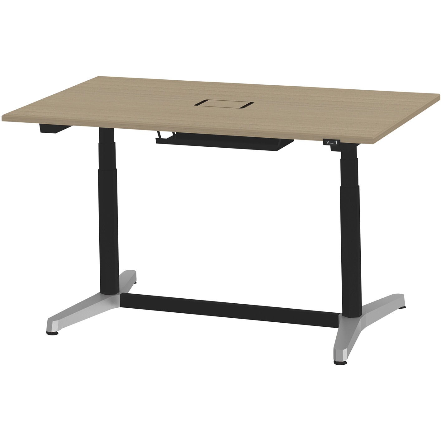 JZT-1509WA1-APM トイロテーブル 配線カバー付 昇降スイッチタイプ アルミミラー脚 W1500×D900<配送時組立サービス付> 1台 イトーキ 【通販モノタロウ】