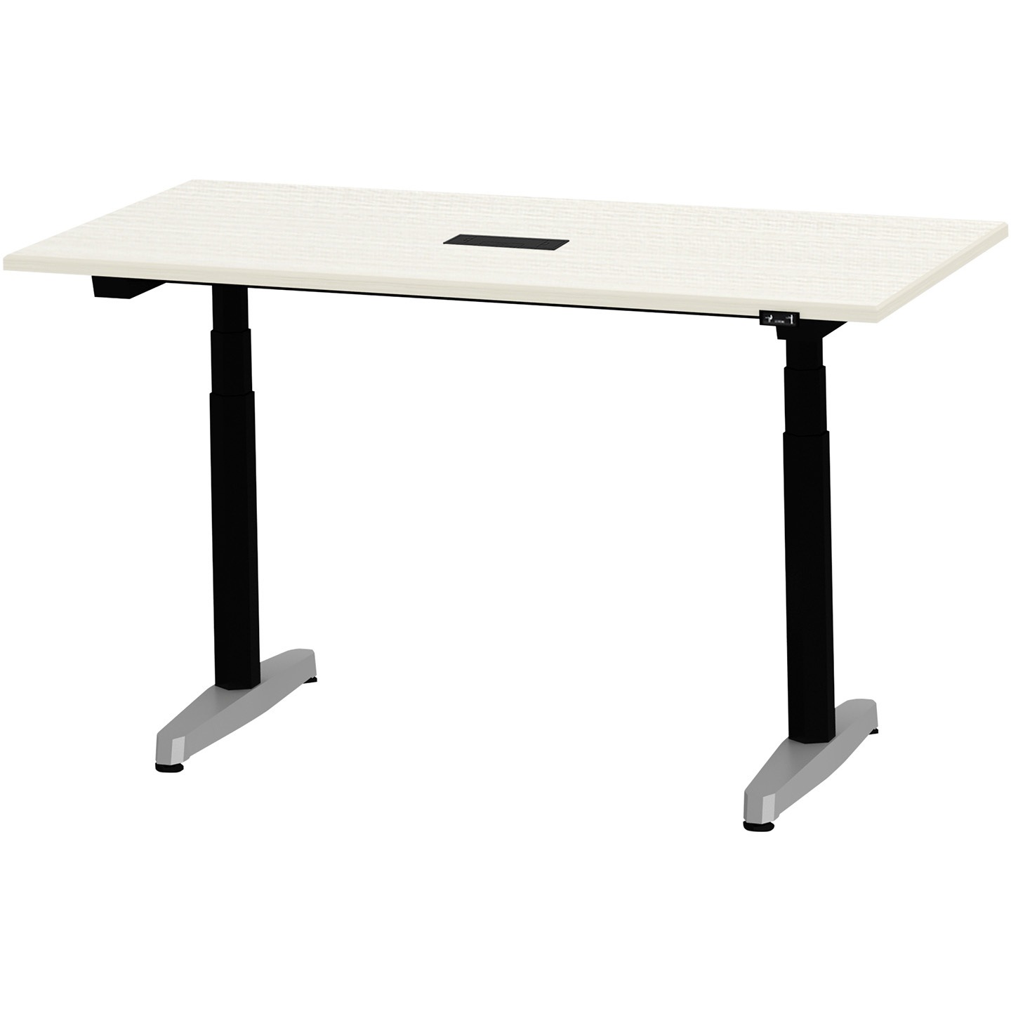 JZT-1507HA-APH トイロテーブル 配線キャップ付 昇降スイッチタイプ アルミミラー脚 W1500×D750<配送時組立サービス付> 1台 イトーキ 【通販モノタロウ】