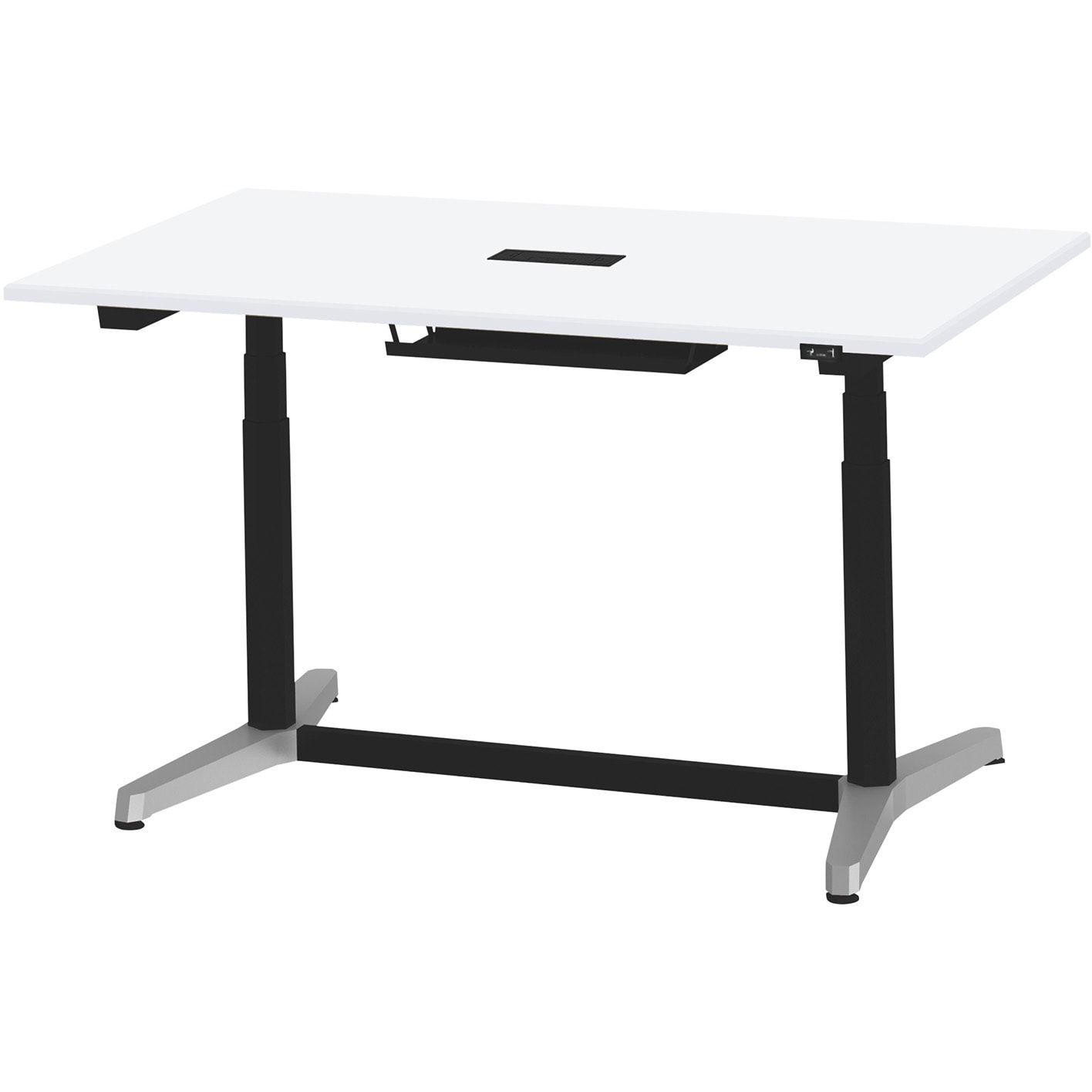 JZT-1509HA-APL トイロテーブル 配線キャップ付 昇降スイッチタイプ アルミミラー脚 W1500×D900<配送時組立サービス付> 1台 イトーキ 【通販モノタロウ】