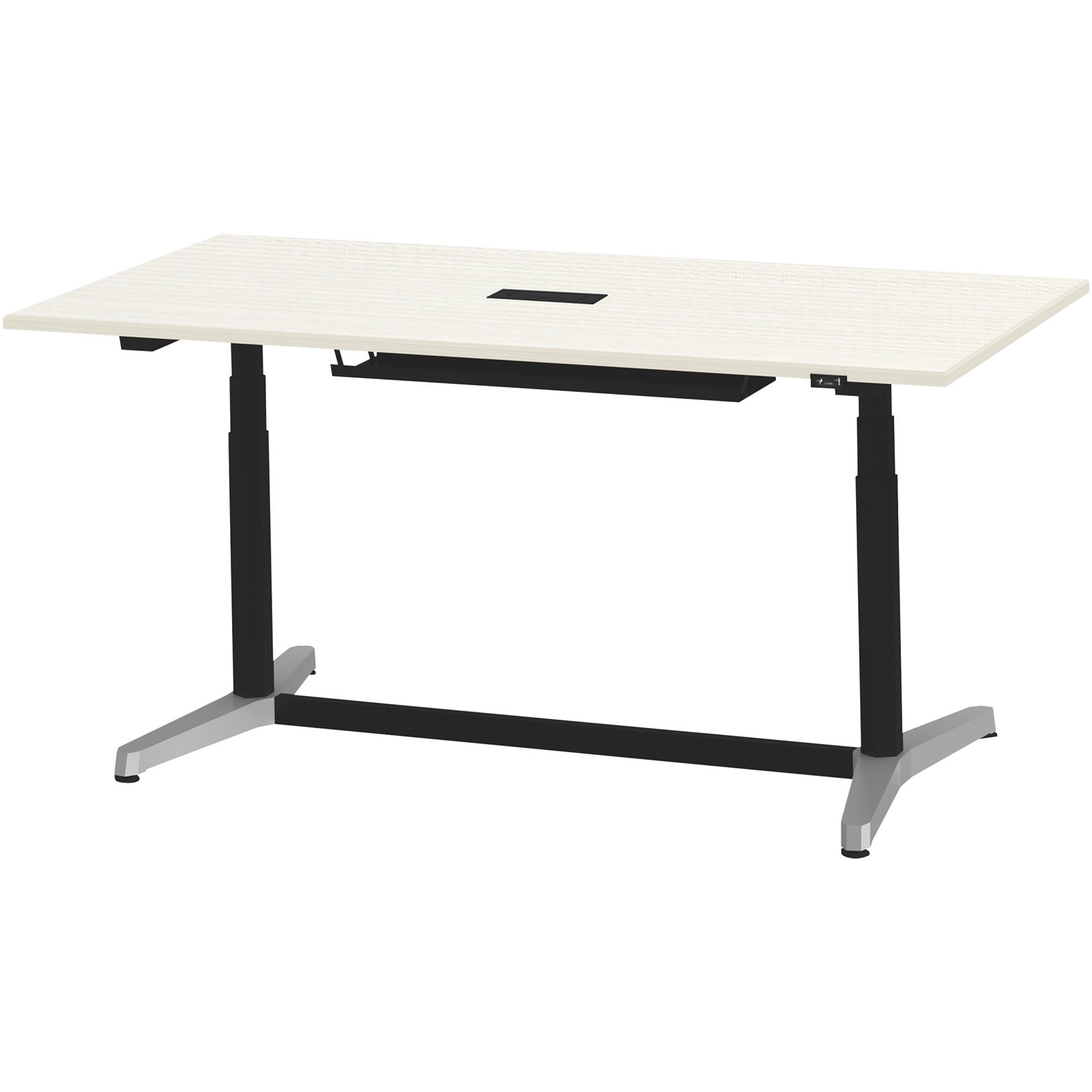 JZT-1809HA-APH トイロテーブル 配線キャップ付 昇降スイッチタイプ アルミミラー脚 W1800×D900<配送時組立サービス付> 1台 イトーキ 【通販モノタロウ】