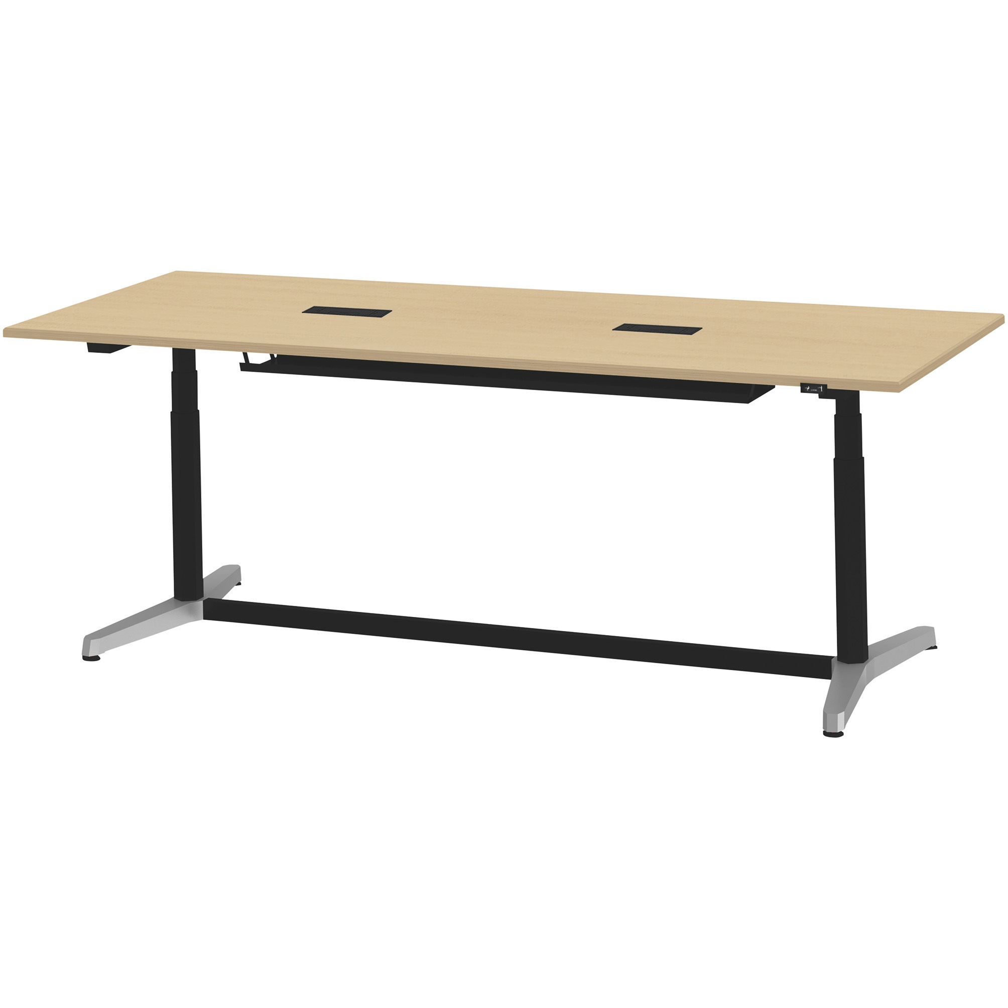 JZT-2409HA-APX トイロテーブル 配線キャップ付 昇降スイッチタイプ アルミミラー脚 W2400×D900<配送時組立サービス付> 1台 イトーキ 【通販モノタロウ】