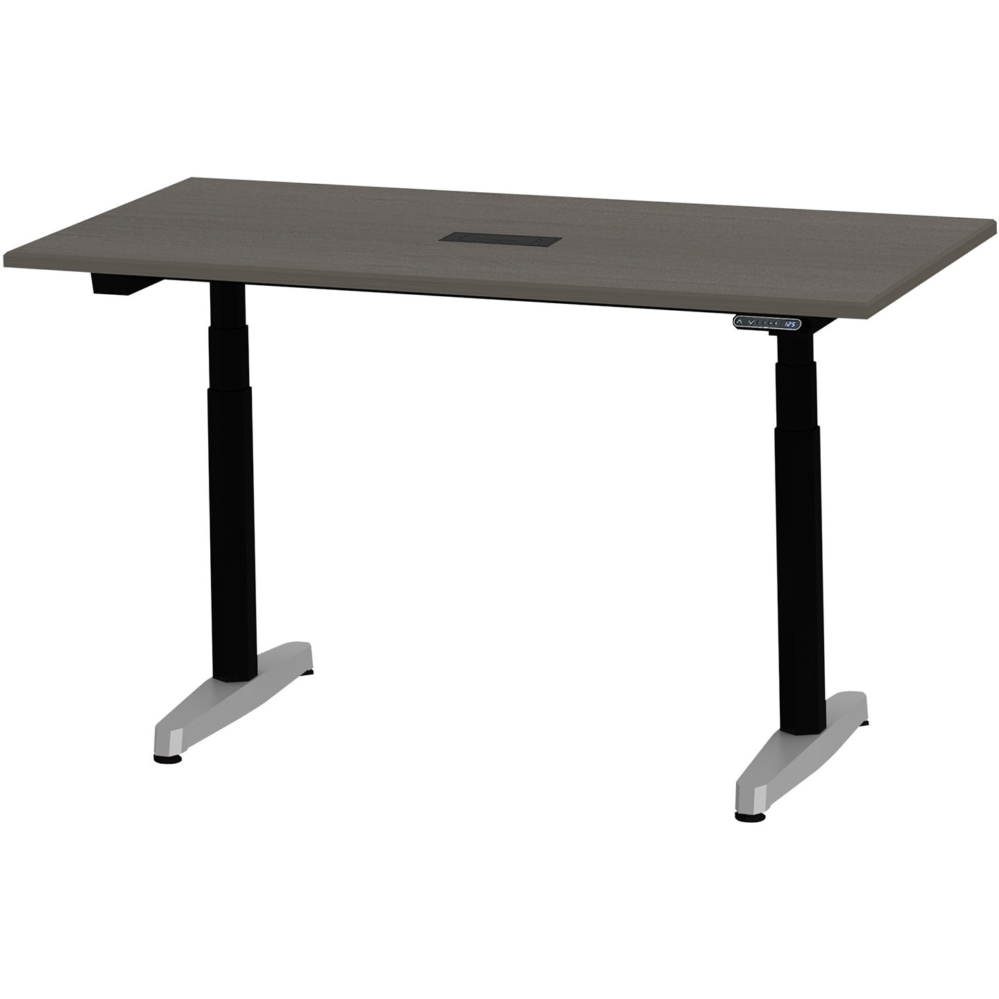 JZT-1507HB-APR トイロテーブル 配線キャップ付 インジケータ―付昇降スイッチタイプ アルミミラー脚 W1500×D750<配送時組立サービス付> 1台 イトーキ 【通販モノタロウ】