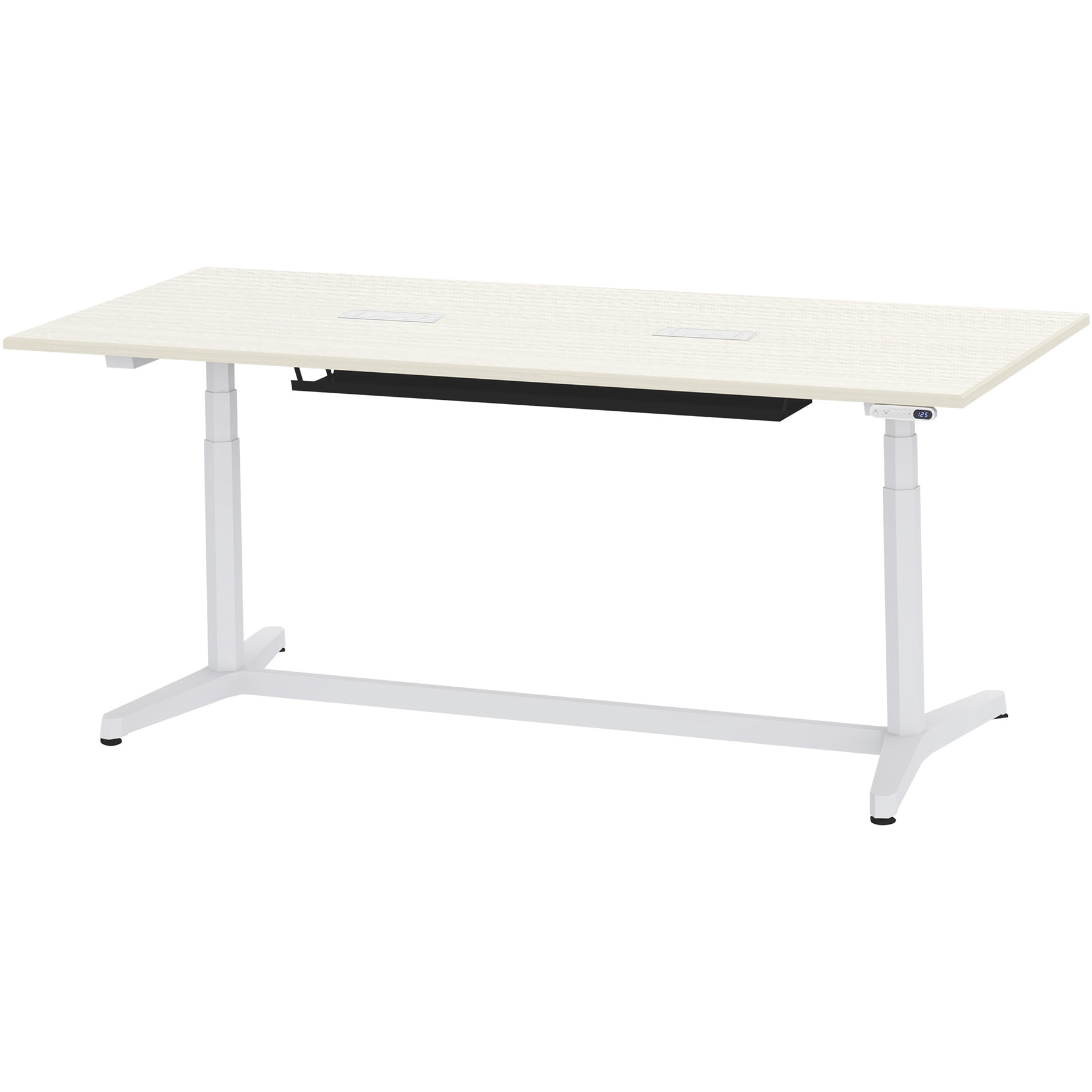 JZT-2109HB-AWH トイロテーブル 配線キャップ付 インジケータ―付昇降スイッチタイプ 塗装脚 W2100×D900<配送時組立サービス付> 1台 イトーキ 【通販モノタロウ】