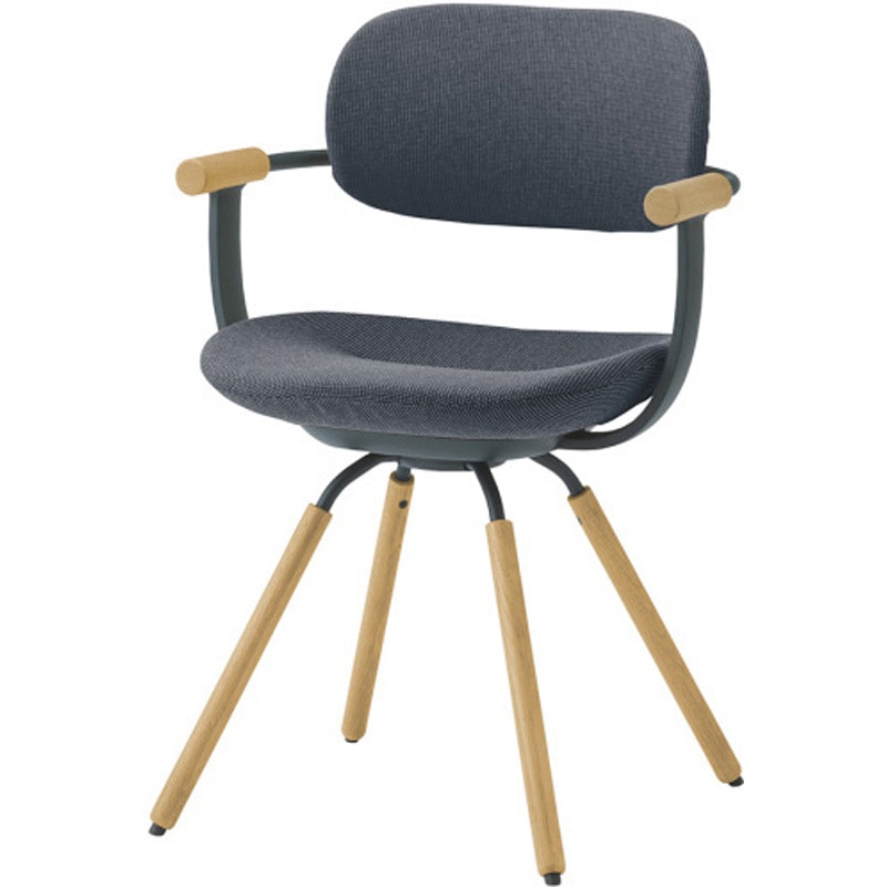 KG-877SD-G1C3 バーテブラ03 4本回転脚 木タイプ SD布地<配送時組立サービス付> イトーキ 高さ810mm幅570mm奥行515mm  KG-877SD-G1C3