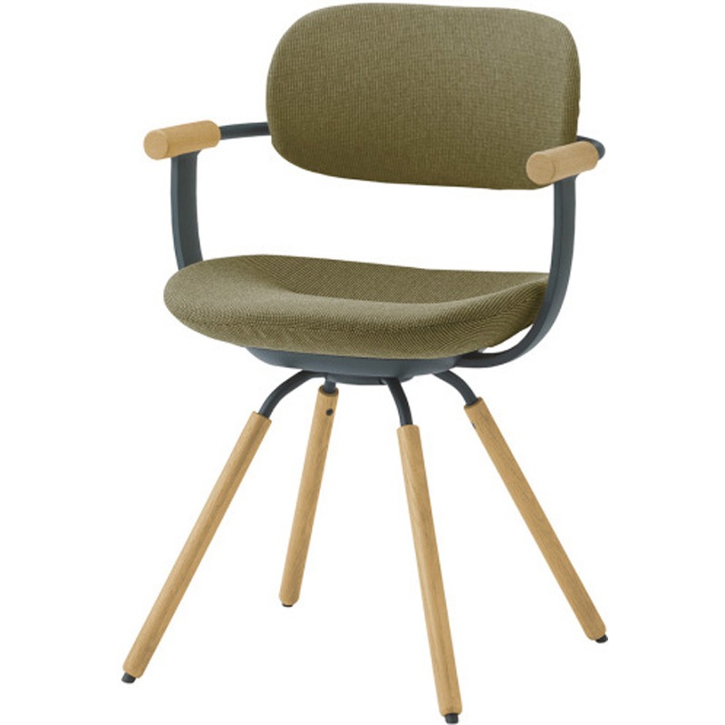 KG-877SD-G1K2 バーテブラ03 4本回転脚 木タイプ SD布地<配送時組立サービス付> イトーキ 高さ810mm幅570mm奥行515mm  KG-877SD-G1K2