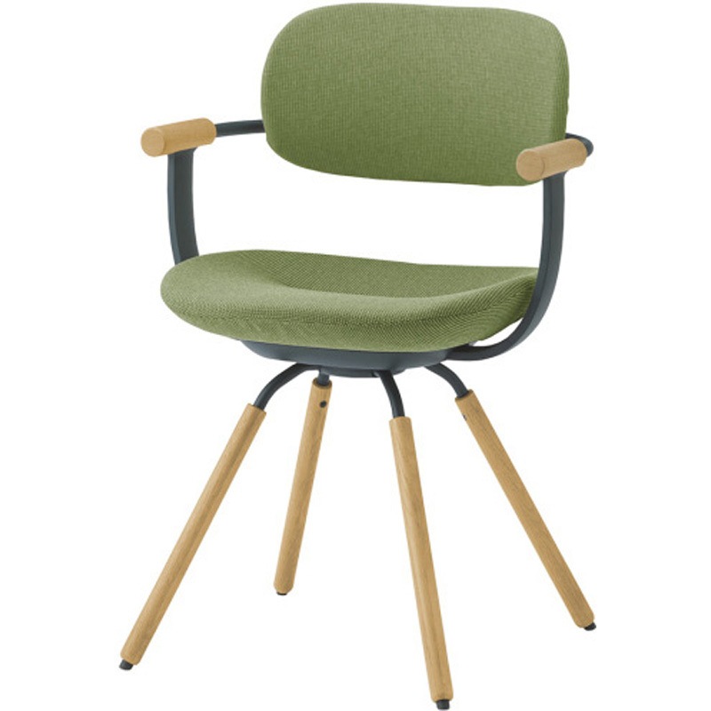 KG-877SD-G1Q3 バーテブラ03 4本回転脚 木タイプ SD布地<配送時組立サービス付> イトーキ 高さ810mm幅570mm奥行515mm  KG-877SD-G1Q3