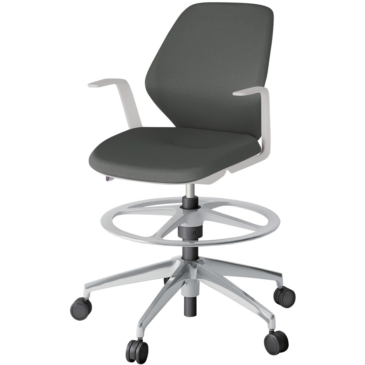 KG-925PVP-ZNC3 キュアチェア ハイポジションタイプ 肘付 クロスバック アルミミラー脚<配送時組立サービス付> 1台 イトーキ 【通販モノタロウ】