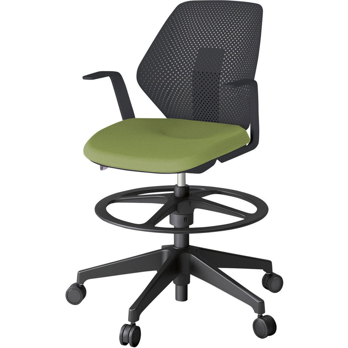 KG-965PVP-TTQ7 キュアチェア ハイポジションタイプ 肘付 樹脂メッシュバック 樹脂脚<配送時組立サービス付> 1台 イトーキ 【通販モノタロウ】