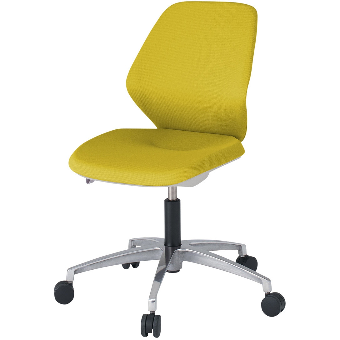 KG-920PV-ZNU5 キュアチェア クロスバック 5本・アルミミラー脚 ナイロンキャスター<配送時組立サービス付> 1台 イトーキ 【通販モノタロウ】