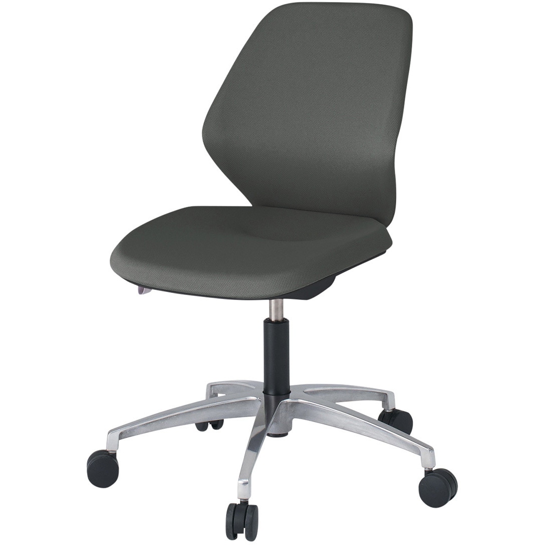 KG-920PV-ZTC3 キュアチェア クロスバック 5本・アルミミラー脚 ナイロンキャスター<配送時組立サービス付> 1台 イトーキ 【通販モノタロウ】