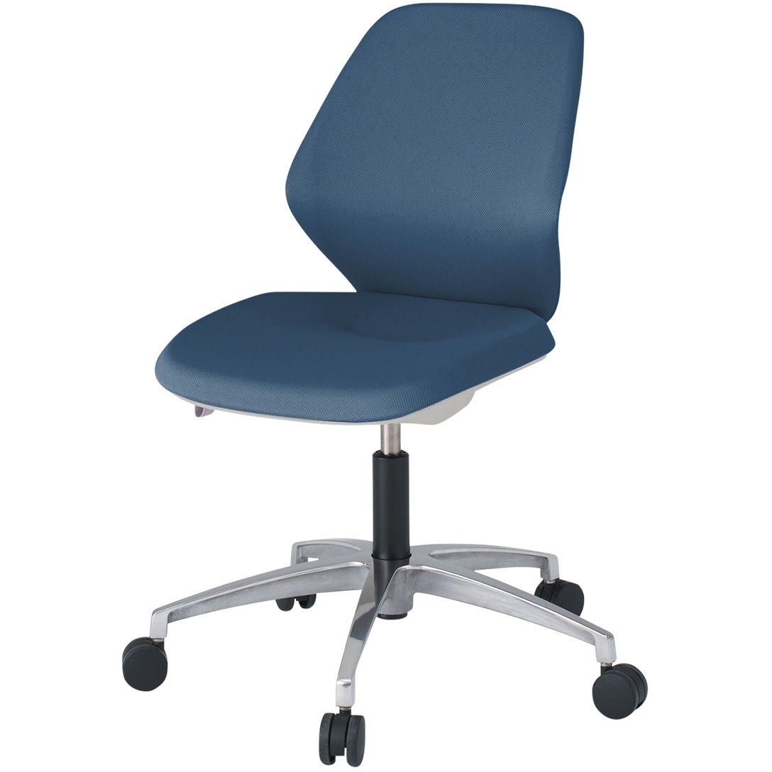 KG-920PVM-ZNN3 キュアチェア クロスバック 5本・アルミミラー脚 ウレタンキャスター<配送時組立サービス付> 1台 イトーキ 【通販モノタロウ】