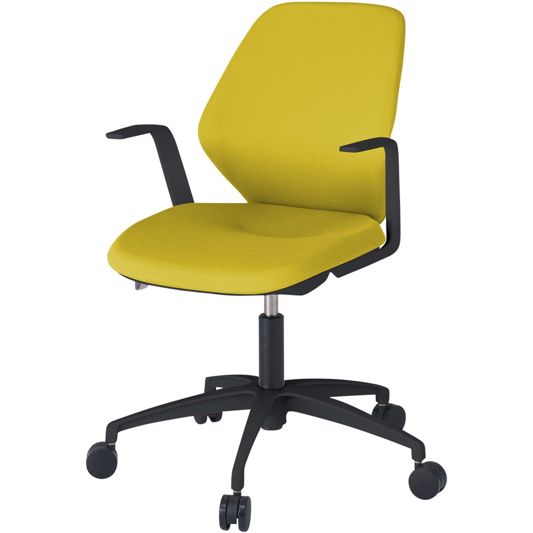 KG-925PVM-TTU5 キュアチェア クロスバック 肘付 5本・アルミ塗装脚 ウレタンキャスター<配送時組立サービス付> 1台 イトーキ 【通販モノタロウ】