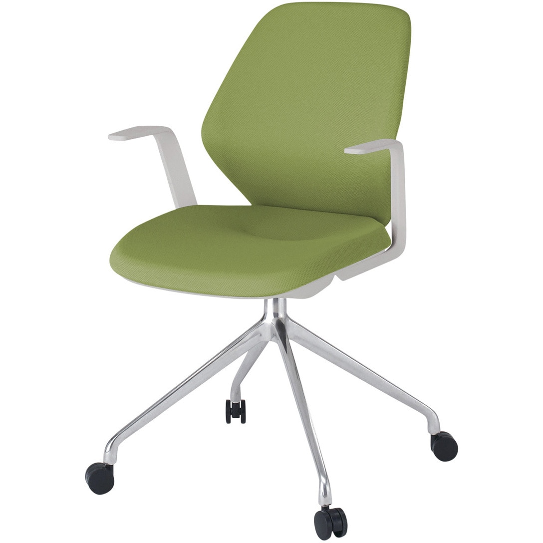 KG-945PVM1ZNQ7 キュアチェア クロスバック 肘付 4本・アルミミラー脚 ウレタンキャスター<配送時組立サービス付> 1台 イトーキ 【通販モノタロウ】 44,187円