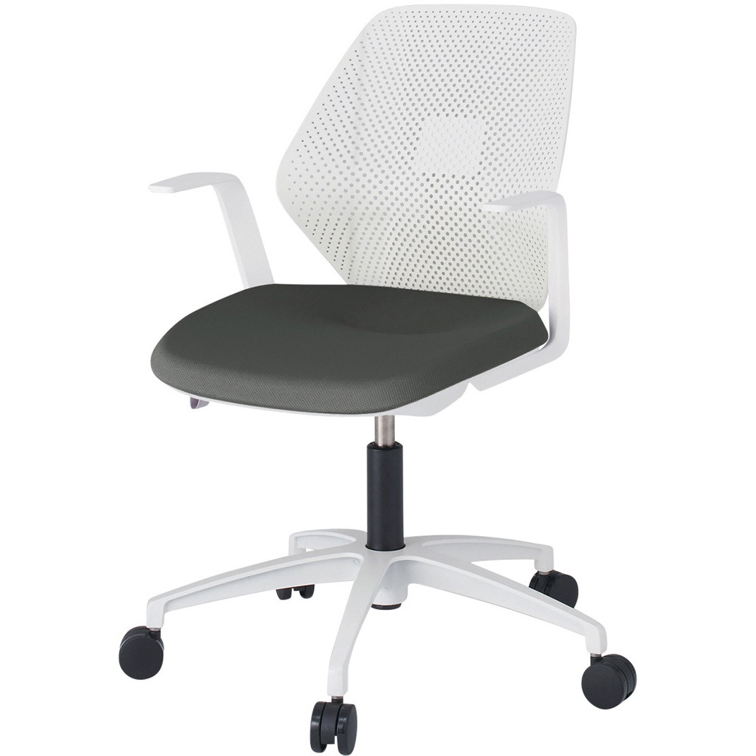 KG-965PV-WWC3 キュアチェア 樹脂メッシュバック 肘付 5本・アルミ塗装脚 ナイロンキャスター<配送時組立サービス付> 1台 イトーキ 【通販モノタロウ】 35,087円