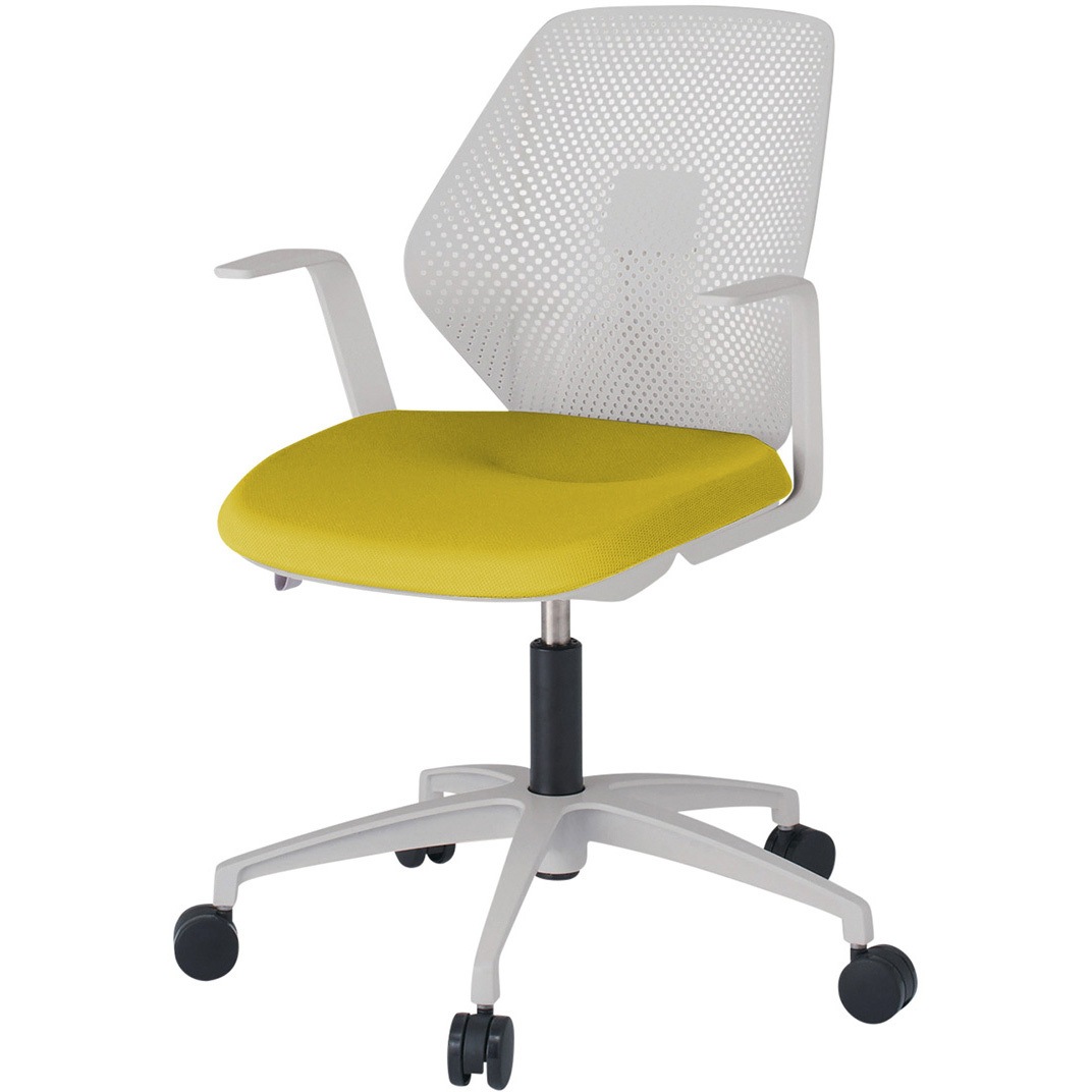 KG-965PVM-NNU5 キュアチェア 樹脂メッシュバック 肘付 5本・アルミ塗装脚 ウレタンキャスター<配送時組立サービス付> 1台 イトーキ 【通販モノタロウ】