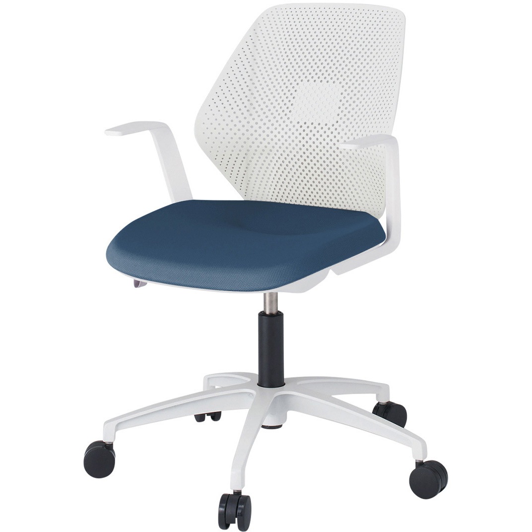 KG-965PVM-WWN3 キュアチェア 樹脂メッシュバック 肘付 5本・アルミ塗装脚 ウレタンキャスター<配送時組立サービス付> 1台 イトーキ 【通販モノタロウ】