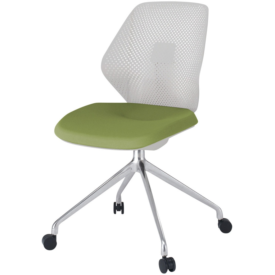 KG-980PVM1ZNQ7 キュアチェア 樹脂メッシュバック 4本・アルミミラー脚 ウレタンキャスター<配送時組立サービス付> 1台 イトーキ 【通販モノタロウ】