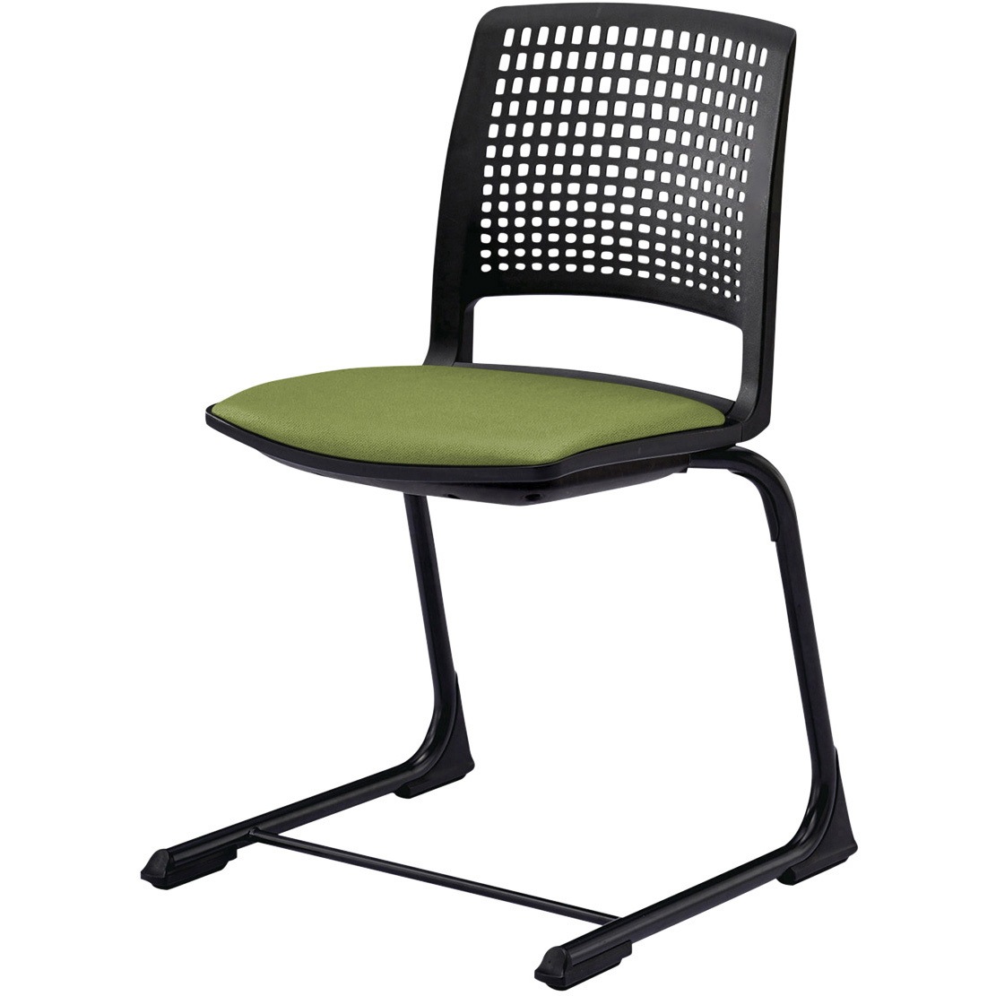 KLD511PV-T1T1Q7 レスパス チェア 座パッドタイプ 布地PV<配送時組立サービス付> イトーキ 材質ナイロン双輪キャスター付脚 ブラック 高さ785mm幅480mm奥行490mm  KLD511PV-T1T1Q7