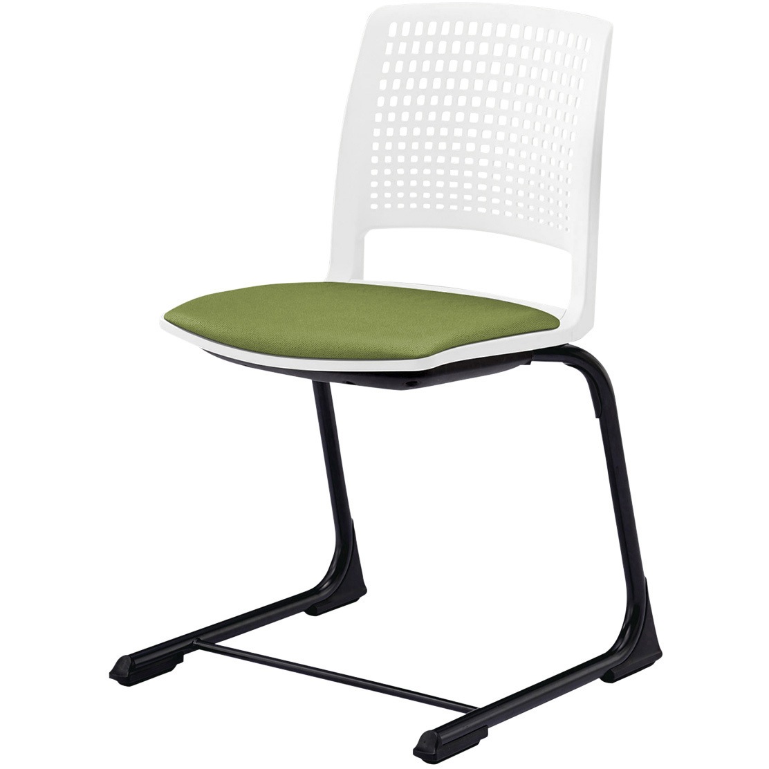 KLD511PV-T1W8Q7 レスパス チェア 座パッドタイプ 布地PV<配送時組立サービス付> イトーキ 材質ナイロン双輪キャスター付脚 ブラック 高さ785mm幅480mm奥行490mm  KLD511PV-T1W8Q7