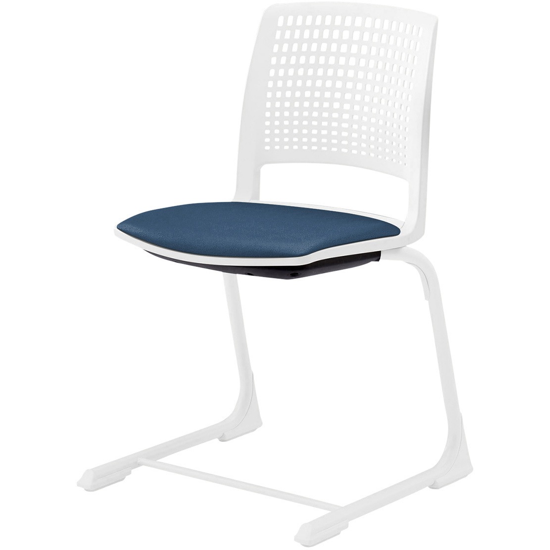 KLD511PV-W9W8N3 レスパス チェア 座パッドタイプ 布地PV<配送時組立サービス付> イトーキ 材質ナイロン双輪キャスター付脚 ホワイト 高さ785mm幅480mm奥行490mm  KLD511PV-W9W8N3