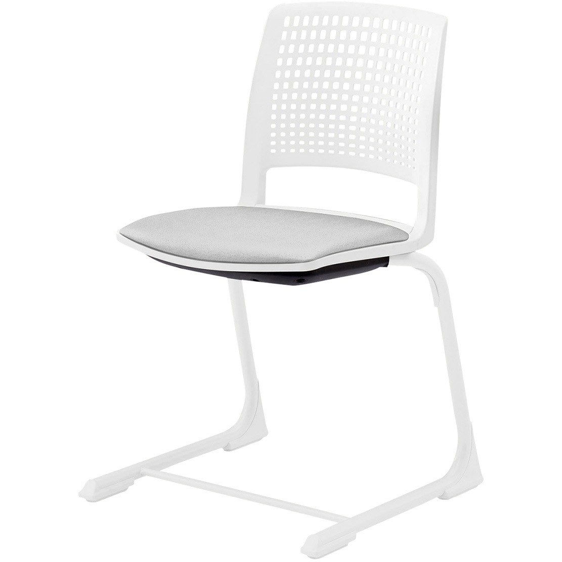 KLD511PV-W9W8W7 レスパス チェア 座パッドタイプ 布地PV<配送時組立サービス付> イトーキ 材質ナイロン双輪キャスター付脚 ホワイト 高さ785mm幅480mm奥行490mm  KLD511PV-W9W8W7