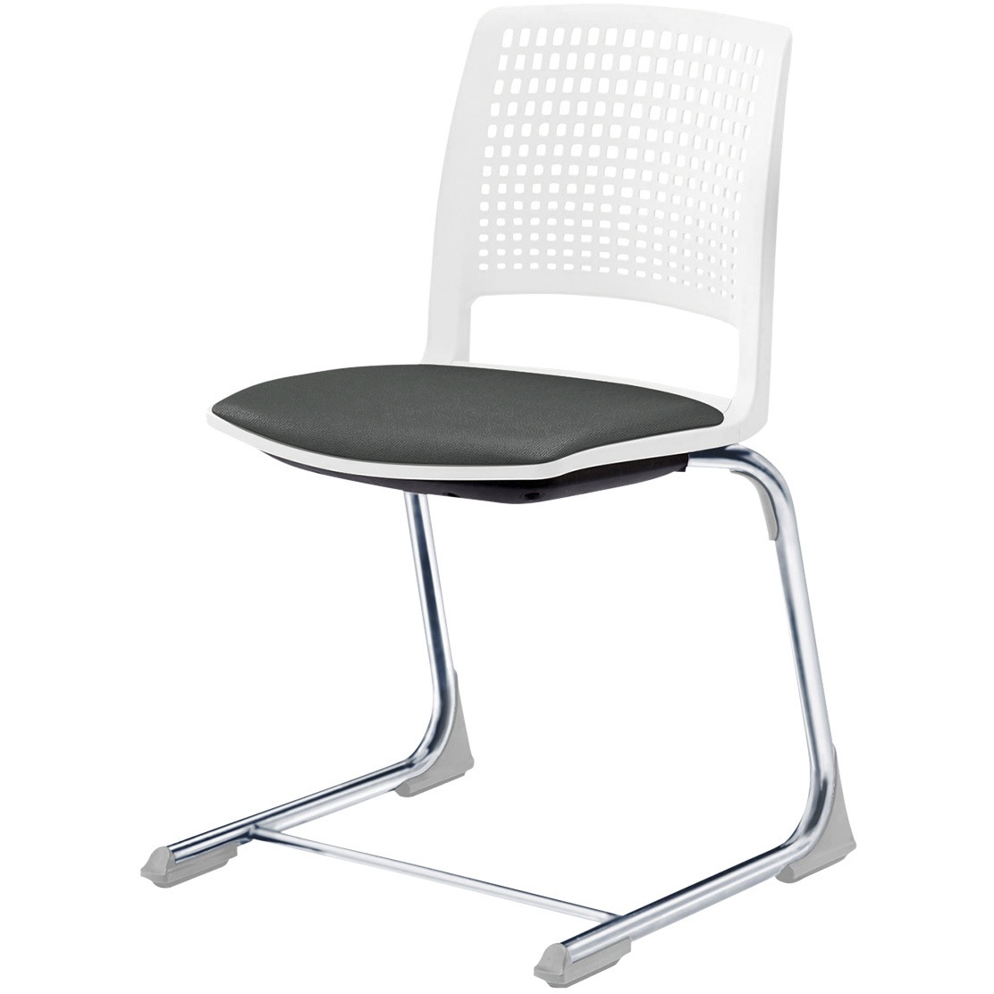 KLD511PV-Z5W8C3 レスパス チェア 座パッドタイプ 布地PV<配送時組立サービス付> イトーキ 材質ナイロン双輪キャスター付脚 シルバー 高さ785mm幅480mm奥行490mm  KLD511PV-Z5W8C3