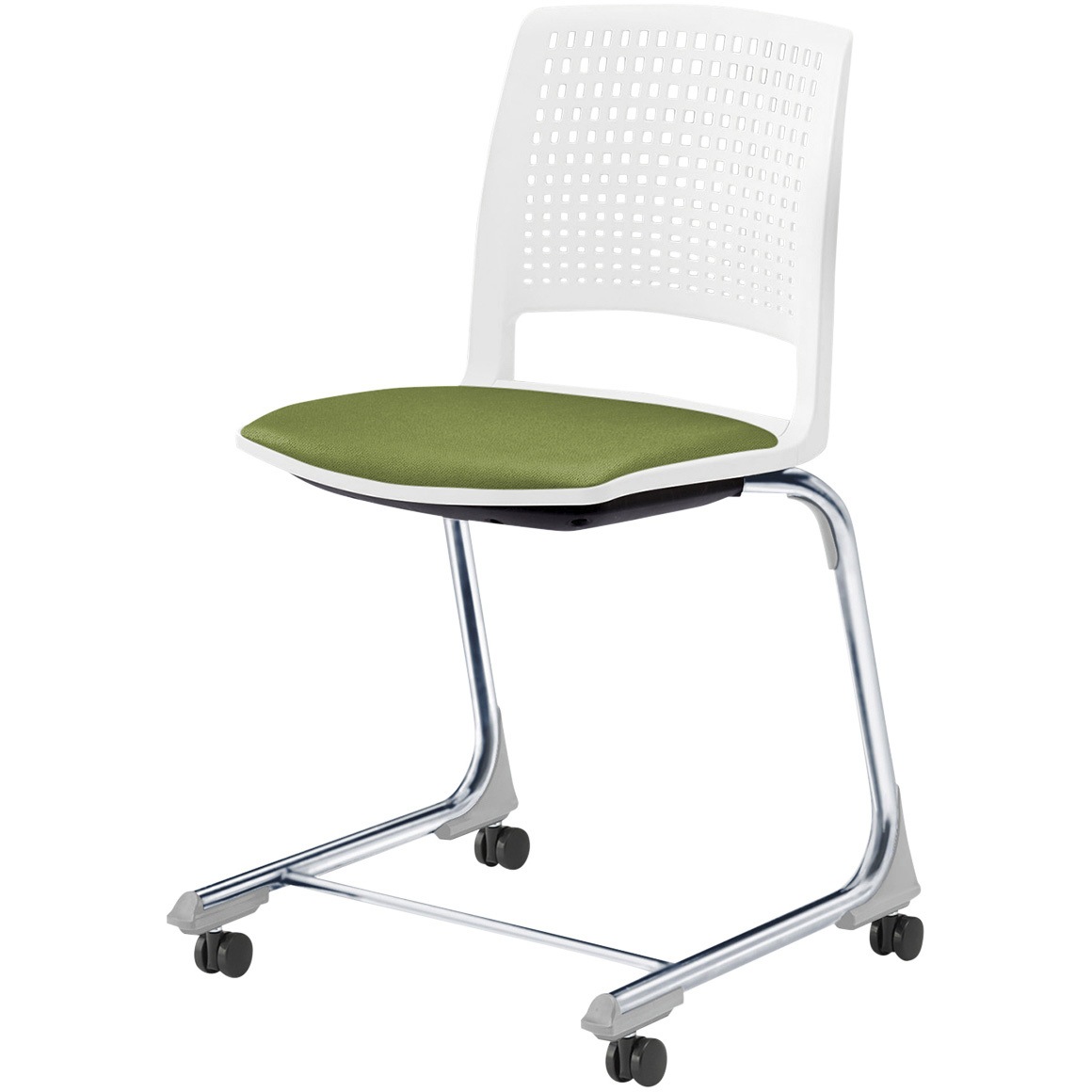 KLD515PV-Z5W8Q7 レスパス チェア キャスター脚 座パッドタイプ 布地PV<配送時組立サービス付> イトーキ シルバー 高さ785mm幅490mm奥行490mm  KLD515PV-Z5W8Q7